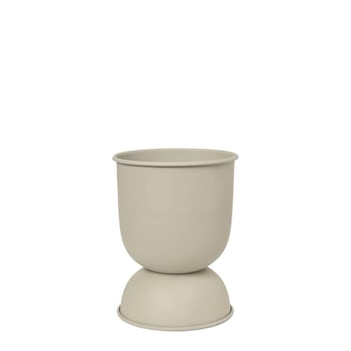 Hourglass Extra Small Flowerpot metal beige / Ø 21 x H 30 cm - Ferm Living - Cashmere beige - Iron