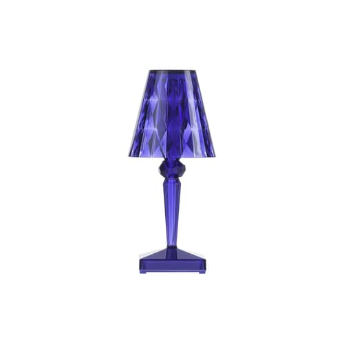 Lampe extérieur sans fil rechargeable Battery LED plastique bleu / H 22 cm - USB - Kartell - Bleu - PMMA