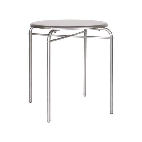Runder Tisch Petit Rond OUTDOOR metall / Ø 65 cm - Frama  - Stahl gebürstet - gebürsteter rostfreier Stahl