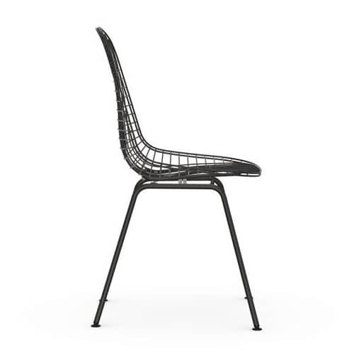 Sedia Wire Chair DKX metallo nero / By Charles & Ray Eames, 1951 - Vitra - Nero - Acciaio laccato epossidico