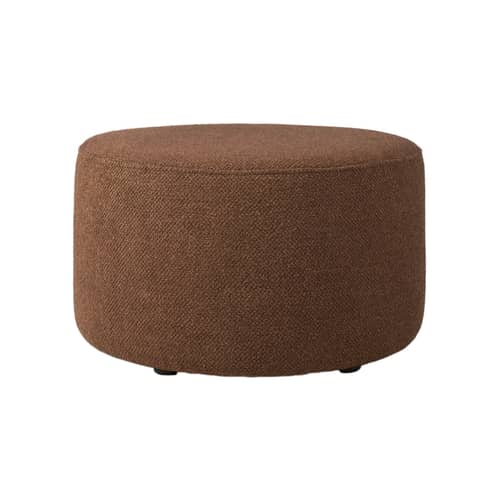Sitzkissen Barrow textil kupfer / Ø 60 cm - Ethnicraft - Kupfer - Gewebe, High Density-Schaum, Holz