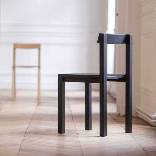 Stuhl Tal holz schwarz - KANN DESIGN - Schwarzeiche - extrudiertes Aluminium, Gebogenes Multiplex mit gebeiztem Eichenfurnier, Getöntes Eichenholz