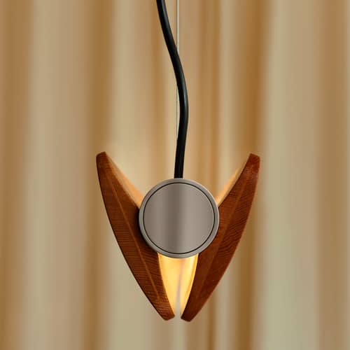 Suspension Seki-Han bois naturel / Réédition 1963 - L 169 cm - Flos - Frêne naturel - Frêne