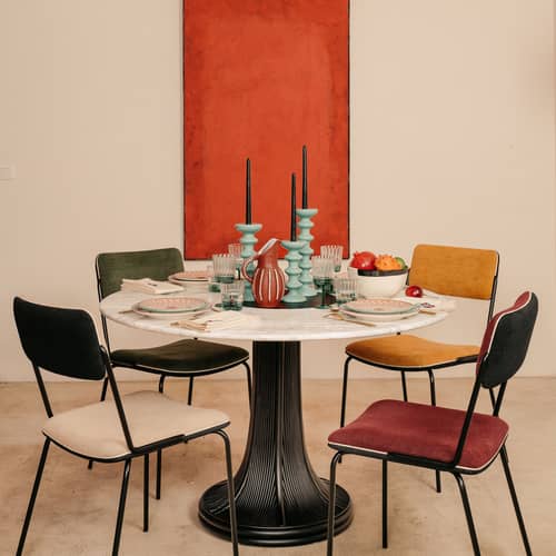 SARAH LAVOINE Riviera Oval table white black Made In Design UK