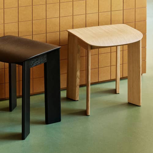 Tabouret Chisel 10 bois naturel - Hay - Chêne laqué - Placage de chêne laqué