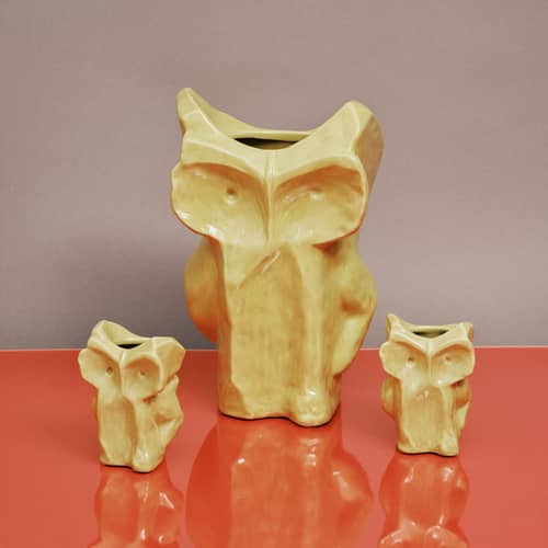 Vase After Midnight Owl  céramique jaune / Small - H 23 cm - Serax - Jaune - Grès émaillé
