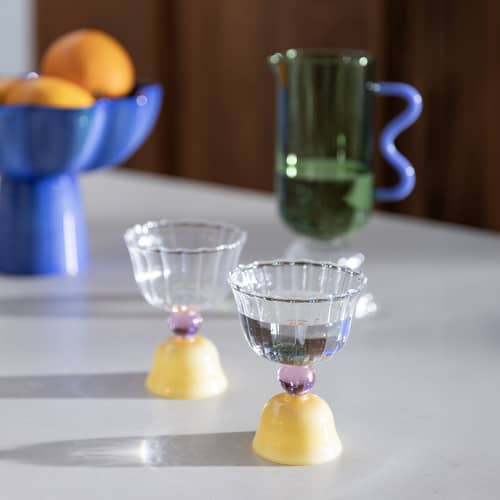 Set de 2 verres à vin Tulip / 20 cl - & klevering - Jaune - Verre