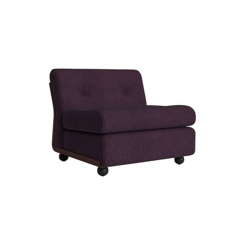 Poltrona imbottita Amanta tessuto viola / Riedizione 1966, Mario Bellini - Hay - Bordeaux (tessuto) - ABS riciclato, Espanso, Tessuto