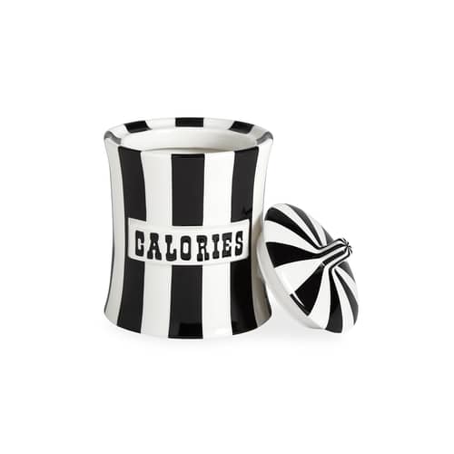 Boîte Vice - CALORIES céramique noir / Ø 13 x H 17 cm - Jonathan Adler - CALORIES / Noir - Porcelaine