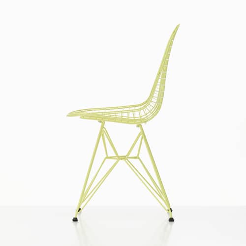 Chaise Wire Chair DKR Colours / By Charles & Ray Eames, 1951 - Vitra - Citron - Acier laqué époxy