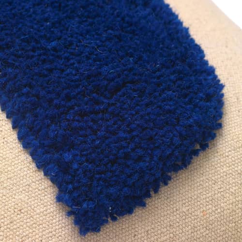 Coussin Lay   / 60 x 40 cm - Ferm Living - Bleu / Sable -  Duvet, Coton, Laine, Plume