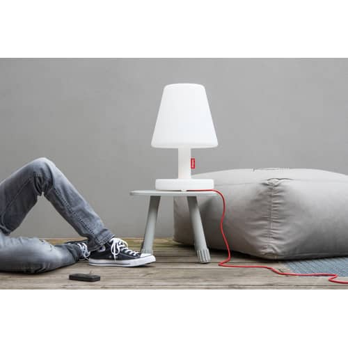 Edison the Medium Bluetooth Outdoor lamp plastic material white / H 51 cm - LED - Fatboy - White / Bluetooth - Polythene