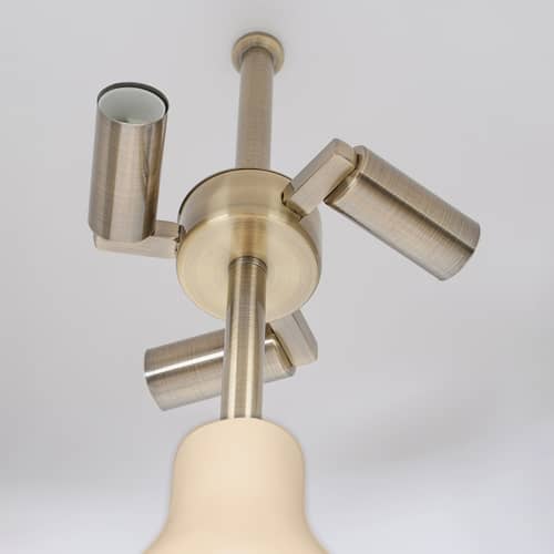 Powers Floor lamp metal beige - NV GALLERY - Beige - Lacquered iron, Polyresin
