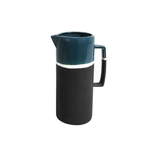 Krug Sicilia keramik blau schwarz / 1L - Maison Sarah Lavoine - Blue Sarah - emaillierter Sandstein