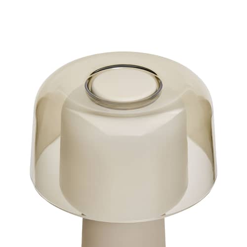 Lampe de table Revolve verre beige - Fatboy - Argile - Aluminium, Verre soufflé bouche