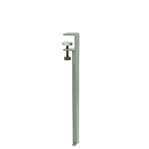 Pied  métal gris avec fixation étau / H 43 cm - Pour créer tables basse & banc / Seconde vie - TIPTOE - Gris Eucalyptus - Acier thermolaqué