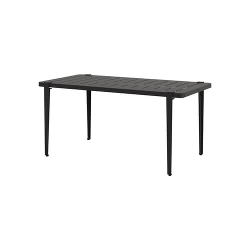 rechteckiger Tisch Midi metall schwarz / 160 x 80 cm - 6 Personen - TIPTOE - Graphit-Schwarz - thermolackierter Stahl