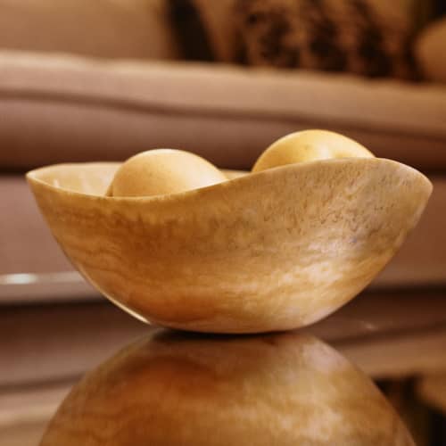 Saladier Patio / Ø 22,5 x H 10 cm - Résine - HK LIVING - Jaune - Résine