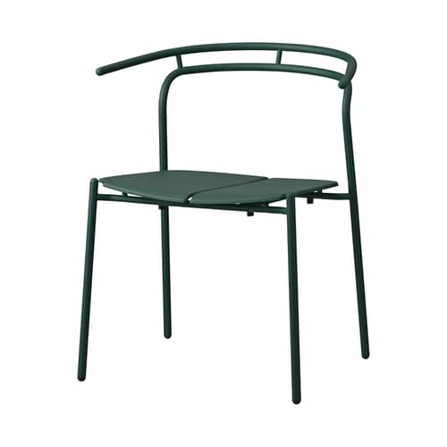 Novo Stackable armchair metal green / Metal - AYTM - Forest green - Powder coated steel, Thermolacquered aluminium