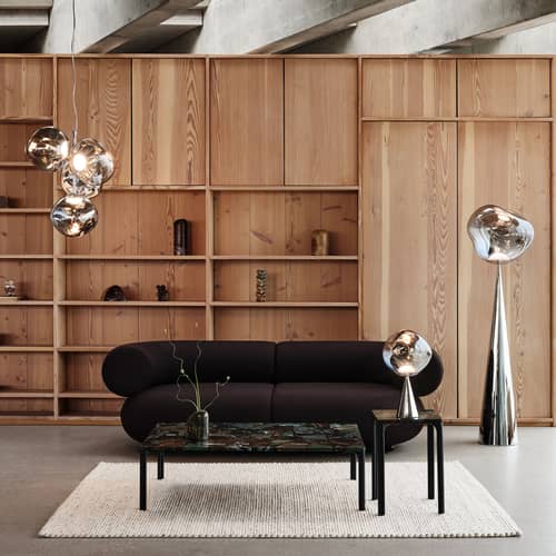Table basse Smash marbre vert / 120 x 75 x H 34 cm - Tom Dixon - Vert - Aluminium, Marbre