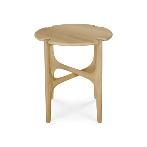 Table d\'appoint PI bois naturel / Ø 47 x H 50 cm - Ethnicraft - Chêne naturel - Chêne massif