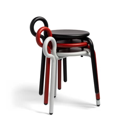 Tabouret Lasso métal - & klevering - Noir - Métal