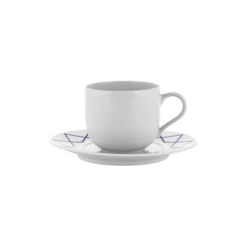 Tasse à café La Bella Tavola céramique blanc / 20 cl - Ettore Sottsass - Alessi - Blanc uni - Porcelaine fine