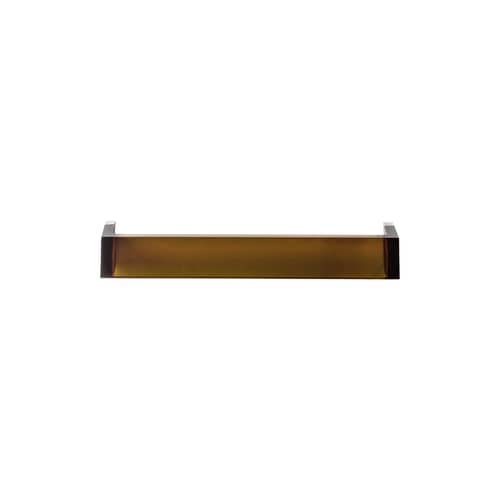 Rail Wall-mounted towel rail plastic material brown / L 30 cm - Kartell - Amber - PMMA
