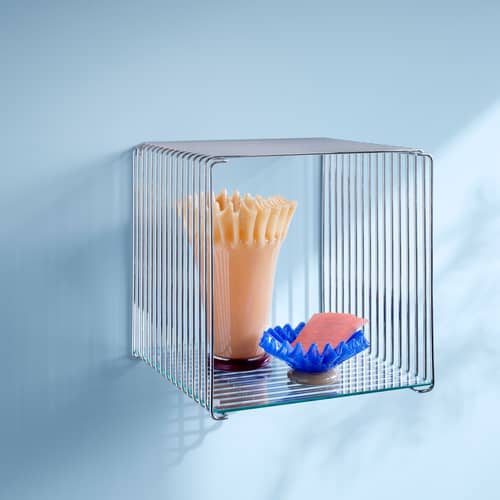 Zubehör  glas transparent / Internes Regal für Panton Wire Single - B 33 x T 34,8 cm - MONTANA - Transparentes Glas - Glas