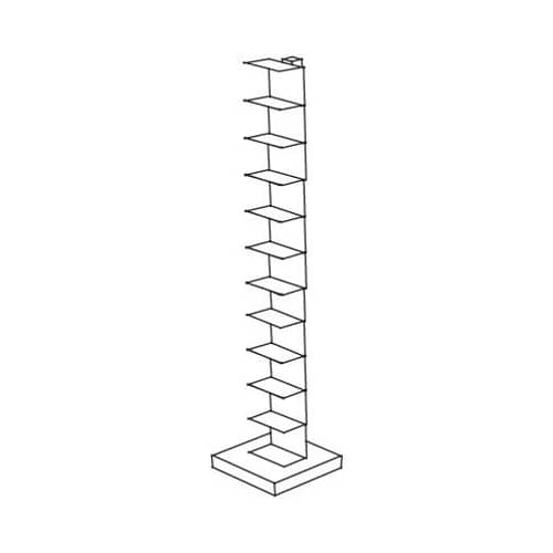 Bibliothèque Original Ptolomeo métal blanc / 1 face - H 160 cm - Opinion Ciatti - Blanc - Acier laqué