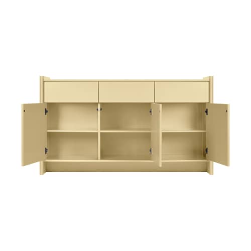 Buffet Rali bois jaune / L 160 x H 91 cm - NOO.MA - Jaune beurre - MDF