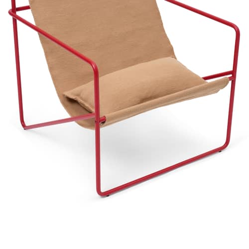 Coussin d\'extérieur Desert / Bouteilles plastique recyclées - 53 x 28 cm - Ferm Living - Sable - Tissu recyclé