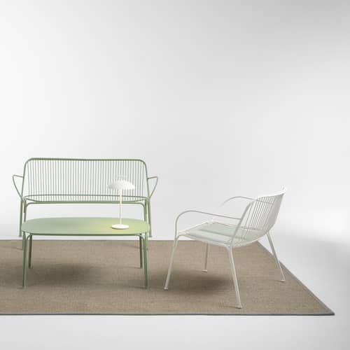 Fauteuil bas HiRay - Kartell - Blanc - Acier galvanisé peint