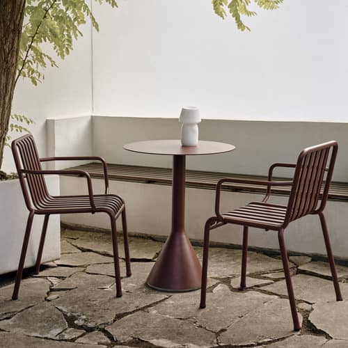 Fauteuil empilable Palissade métal rouge / Bouroullec, 2016 - Hay - Rouge oxyde - Acier