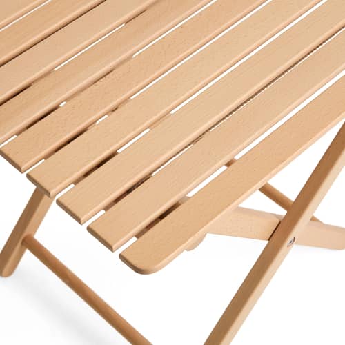 Outdoor Market Folding side table natural wood / 41 x 52.5 x H 44 cm - Jasper Morrison - Hay - Natural beechwood - FSC-certified beech