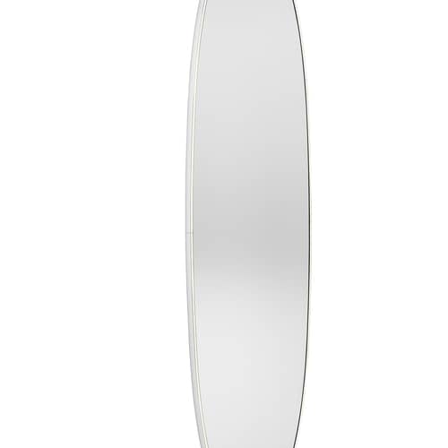 La Plus Belle Illuminated mirror silver metal LED / By Starck - H 205 cm - Flos - Polished aluminium - Aluminium alloy, Silicone, Triplex glass