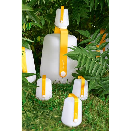 Lampada da esterno ricaricabile senza fili Balad Large LED metallo materiale plastico giallo / H 38 cm - Ricarica USB - Fermob - Miele - Alluminio, Polietilene