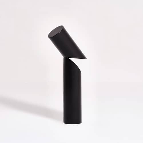 Lampada da tavolo Ida metallo nero / Ø 10 x H 55 cm - Metallo - Axel Chay - Nero - Acciaio laccato