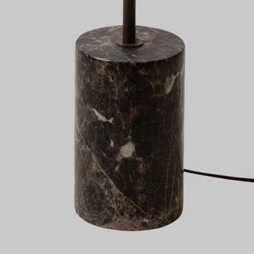 Lampadaire Tivoli - It\'s about Romi - Marron - Acier, Travertin, Verre