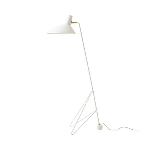 Lampadaire Tripod HM8 / Modèle de 1953 - Orientable - &tradition - Blanc mat - Acier, Aluminium, Laiton
