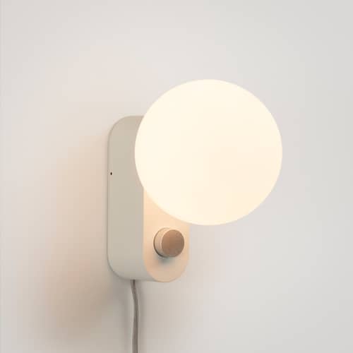 Lampe de table Alumina métal blanc / Applique - TALA - Craie - Aluminium thermolaqué, Porcelaine