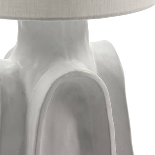 Lampe de table Billy / H 53 cm - Serax - Blanc - Grès, Tissu