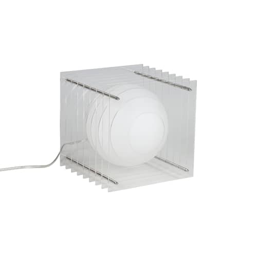 Lampe de table Lop Big Square / Lauréat Archiproducts Design Award - BANG - Transparent - Acrylique, Inox, Verre