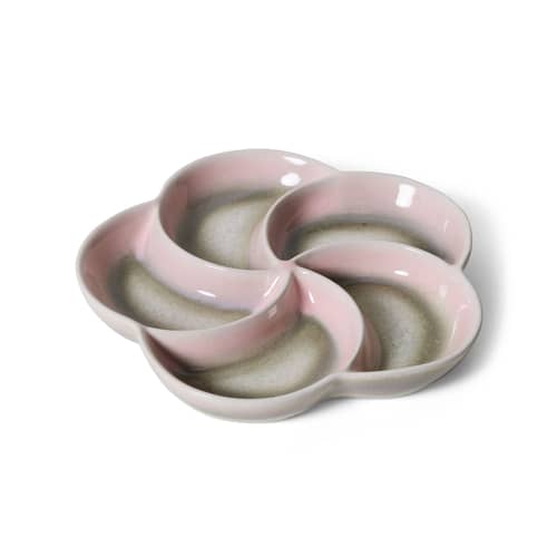 Plat apéritif 70s ceramics céramique rose / Ø 20 cm - HK LIVING - Rose Muse - Grès émaillé