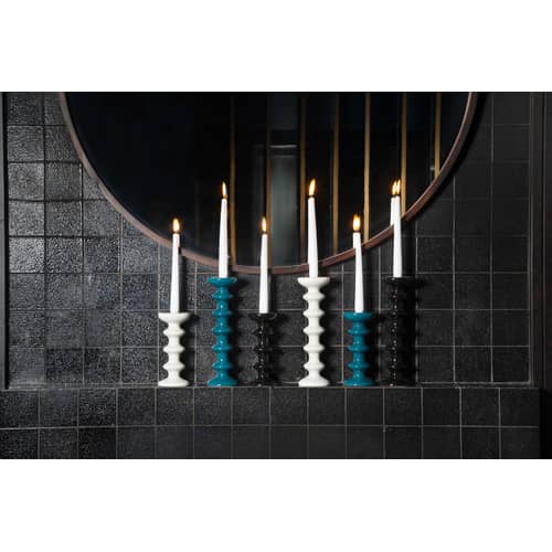 Portacandela Slave ceramica nero / Ceramica - H 30 cm - Maison Sarah Lavoine - Nero - Ceramica