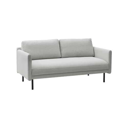 Sofa Rar textil weiß / 2-Sitzer - L 168,5 cm - Normann Copenhagen - Stoff Gebrochen weiß - Gewebe, Holz, PU-Schaum, Stahl