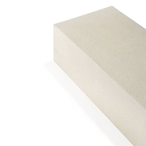 Console basse Elements / 220 x 45 x H 30 cm - Microciment - Ethnicraft - L 220 cm / Blanc cassé - Microciment verni