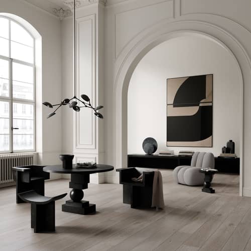 Tabouret Brutus marron / L 60 cm - 101 COPENHAGEN - Café - Béton fibré