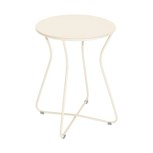 Tabouret Cocotte métal beige / Table d\'appoint - H 45 cm - Fermob - Beige latte - Acier laqué