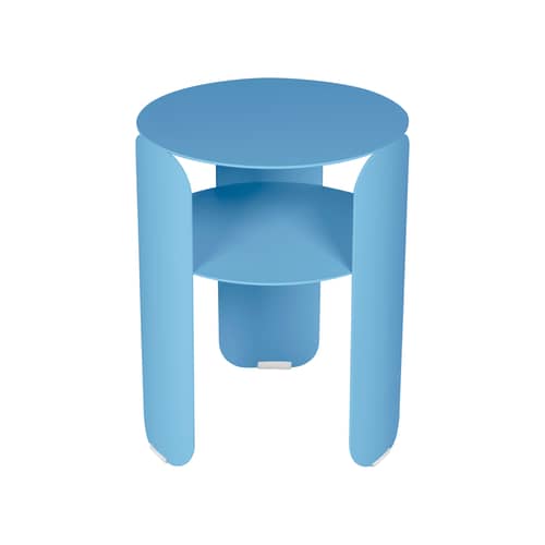 Tavolino d\'appoggio Bebop metallo blu / Ø 35 x H 45 cm - Fermob - Blu Maya - Acciaio, Alluminio